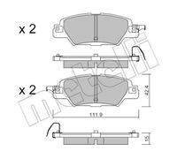 Pastiglie freno 22-1158-0 METELLI per MAZDA CX-5