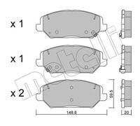 METELLI 22-1163-0 Kit pastiglie freni