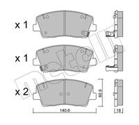 METELLI 22-1169-0 Kit pastiglie freni