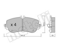 METELLI 22-1175-0 Kit pastiglie freni