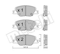 Pastiglie freno 22-1177-0 METELLI per OPEL INSIGNIA B Sports Tourer