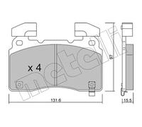 METELLI 22-1179-0 Kit pastiglie freni