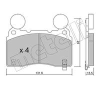 METELLI 22-1179-1 Kit pastiglie freni