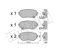 Pastiglie freno 22-1192-0 METELLI per MERCEDES-BENZ NISSAN RENAULT