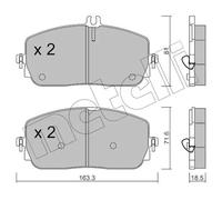 Pastiglie freno 22-1194-0 METELLI per MERCEDES-BENZ CLASSE A CLASSE A Tre volumi