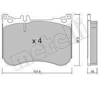 METELLI 22-1197-0 Kit pastiglie freni
