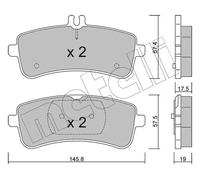 Pastiglie freno 22-1200-0 METELLI per MERCEDES-BENZ CLASSE S CLASSE S Coupé SL