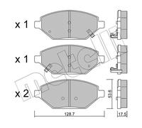 METELLI Kit pastiglie freno, Freno a disco 22-1211-0