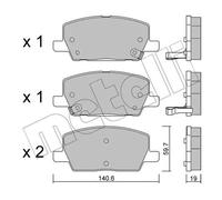 Pastiglie freno 22-1212-0 METELLI per OPEL MOKKA / MOKKA X