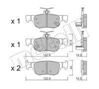 METELLI 22-1226-0 Kit pastiglie freni