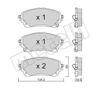 Pastiglie freno 22-1234-0 METELLI per SUZUKI TOYOTA LEXUS