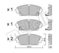 METELLI 22-1237-0 Kit pastiglie freni