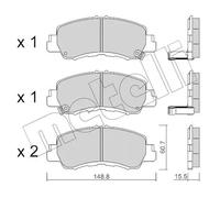 Pastiglie freno 22-1239-0 METELLI per MITSUBISHI ECLIPSE CROSS