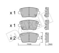 Pastiglie freno 22-1242-0 METELLI per HYUNDAI i30 FASTBACK KONA i30