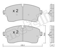 Pastiglie freno 22-1250-0 METELLI per LAND ROVER JAGUAR