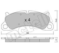 METELLI 22-1255-0 Kit pastiglie freni