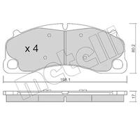 Pastiglie freno 22-1256-0 METELLI per PORSCHE 911 Cabriolet 911 718 CAYMAN