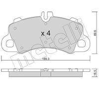 Pastiglie freno 22-1259-0 METELLI per PORSCHE CAYENNE Coupe CAYENNE MACAN