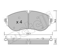 Metelli Kit pastiglie freni 22-1262-0 per VW MAN assale anteriore