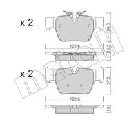 METELLI 22-1267-0 Kit pastiglie freni