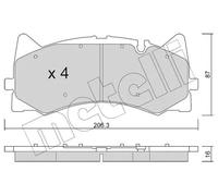METELLI 22-1271-0 Kit pastiglie freni