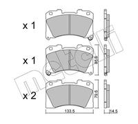 METELLI 22-1288-0 Kit pastiglie freni
