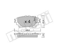 METELLI 22-1290-0 Kit pastiglie freni