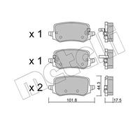METELLI 22-1301-0 Kit pastiglie freni