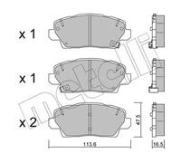 METELLI 22-1302-0 Kit pastiglie freni