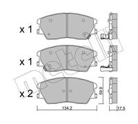 METELLI 22-1305-0 Kit pastiglie freni