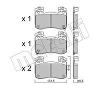Pastiglie freno 22-1306-0 METELLI per KIA GENESIS