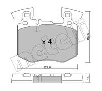 Pastiglie freno 22-1310-0 METELLI per MERCEDES-BENZ GLC GLC Coupe