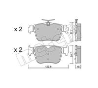 METELLI Kit pastiglie freno 22-1317-0 freno a disco per Audi Seat Skoda VW Cupra