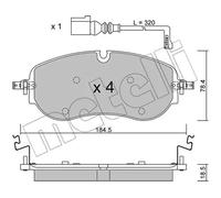 METELLI 22-1320-0 Kit pastiglie freni