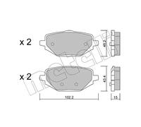 METELLI Kit pastiglie freno, Freno a disco 22-1324-0