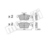 METELLI 22-1332-0 Kit pastiglie freni