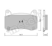 METELLI 22-1333-0 Kit pastiglie freni