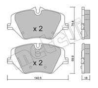 METELLI 22-1354-0 Kit pastiglie freni