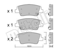 Pastiglie freno 22-1360-0 METELLI per HYUNDAI KIA