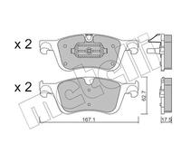 METELLI 22-1365-1 Kit pastiglie freni