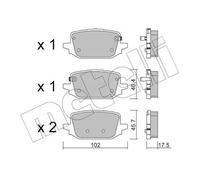 METELLI 22-1366-2 Kit pastiglie freni