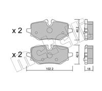 METELLI 22-1368-0 Kit pastiglie freni