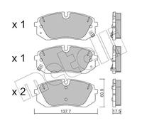 Pastiglie freno 22-1370-0 METELLI per HYUNDAI i20 III