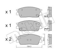 Pastiglie freno 22-1374-0 METELLI per KIA SOUL III