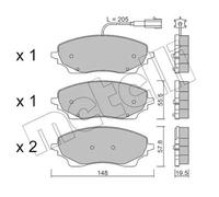METELLI 22-1379-0 Kit pastiglie freni