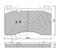 METELLI 22-1391-0 Kit pastiglie freni