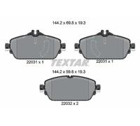 Textar 2203101 Kit pastiglie freno, Freno A Disco
