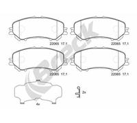Set di pastiglie freno BRECK 22065 00 701 00, anteriore
