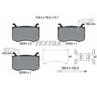 Set di pastiglie freno TEXTAR 2209101, anteriore