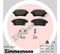 Pastiglie freno 22104.160.2 ZIMMERMANN per RENAULT NISSAN